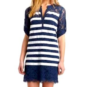 Bcbg Dresses | Bcbg Striped Lace Dress | Color: Blue/White | Size: S